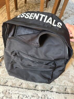 FOG
Essentials Black Men's Backpack with Front Pocket and Bold Logo